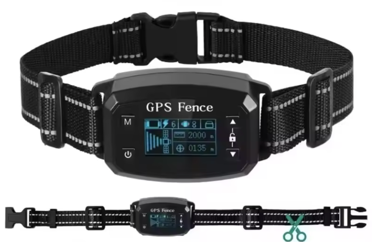 TailWaggers™ Smart GPS Electronic Fence System, New Model Pet Wireless Fence Dog Outdoor Water-resistant Pet Fence Training Collar Combo