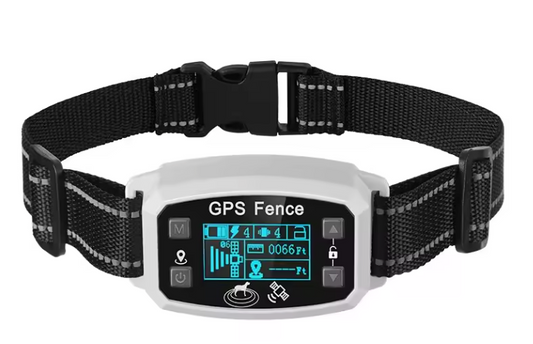 TailWaggers™ Smart GPS Electronic Fence System, New Model Pet Wireless Fence Dog Outdoor Water-resistant Pet Fence Training Collar Combo