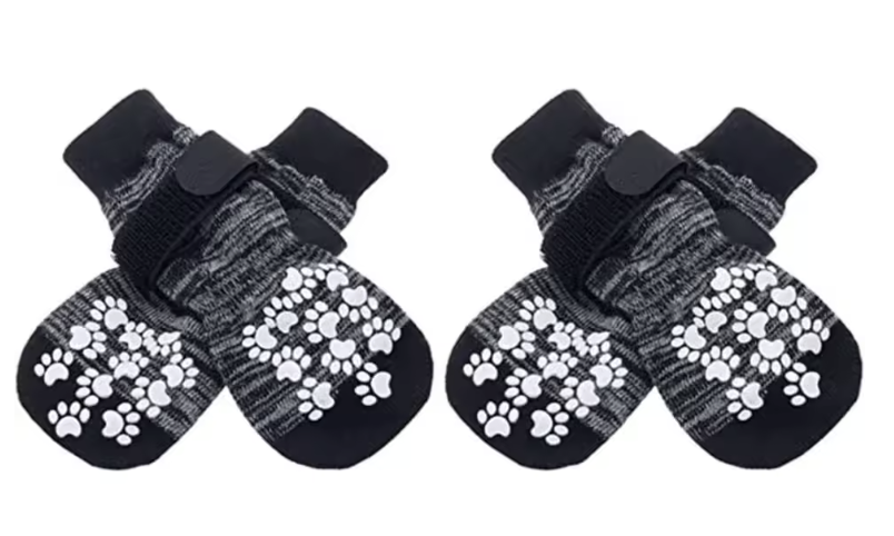 TailWaggers™ Anti-Slip Dog Socks to Prevent Licking Paws for Hardwood Floors Anti Slip Paw Protectors Traction Control for Small Large Dogs
